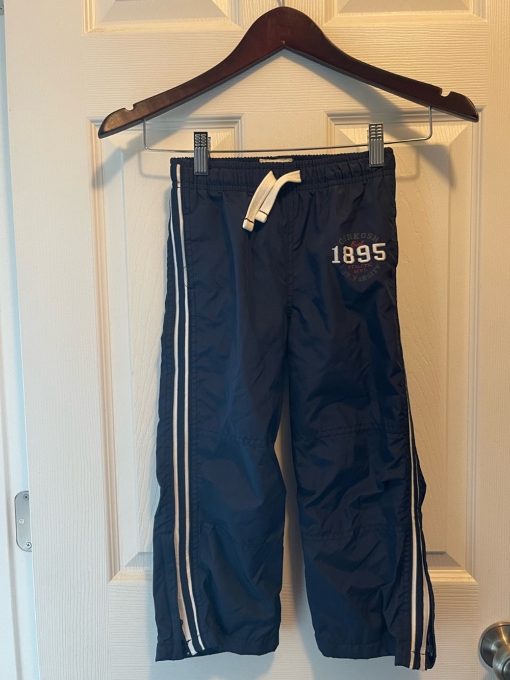 Oshkosh Kids Navy Blue Athletic Track Pants with Side Stripes